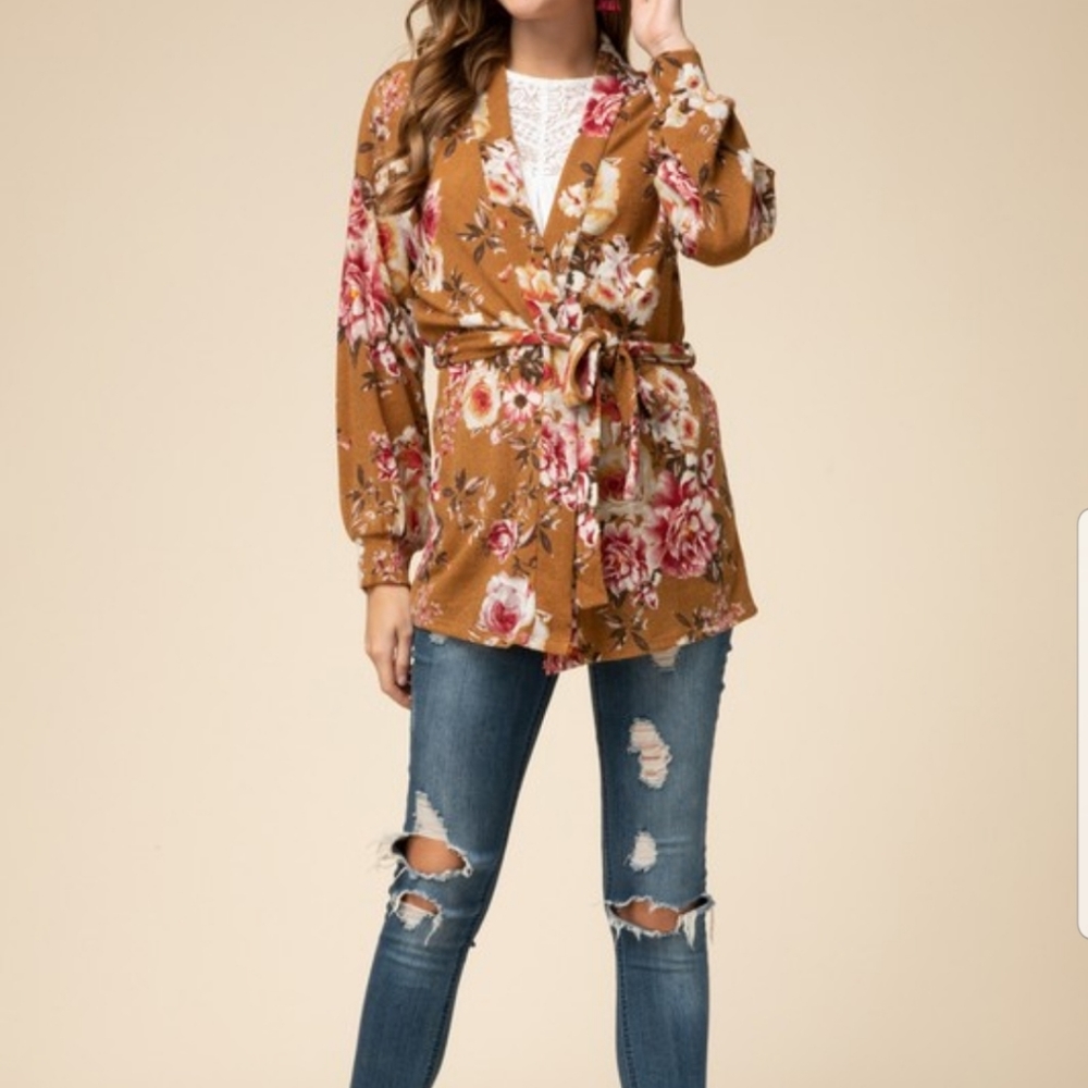 Floral Print Cardigan - Picture 4 of 5